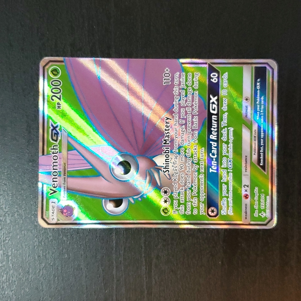 Venomoth GX 193/214 Full Art Unbroken Bonds (NM)!!